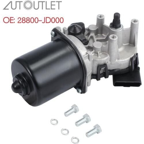 AUTOUTLET Front Windscreen Wiper Motor For Nissan Qashqai +2 MK1 J10 1.5 1.6 2.0 2007-2013 28800-JD000 12V Car Front Wiper Motor