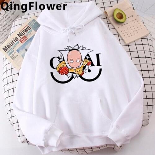 One Punch Man Saitama hoodies men harajuku printed graphic Korea male sweatshirts pullover Ulzzang grunge
