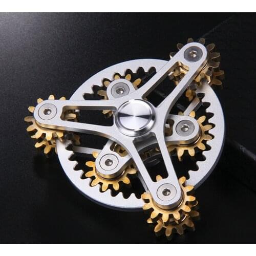 2021 NEW Metal Gear Spinner EDC Hand Spins Gear Fidget Spinner Anti Stress Finger Game Fingertip Gyro Toys For Adult and Childre