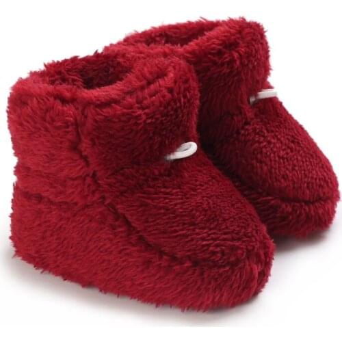 2021 Newborn Shoes Warm Socks Toddler Boots Winter First Walker Baby Girls Boys Soft Sole Snow Booties Unisex Crib Shoes 0-18M