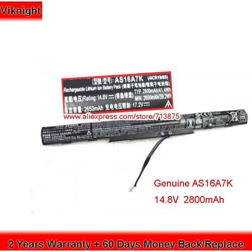 Genuine 14.8V 2800mAh AS16A5K AS16A6K Battery for ACER Aspire E5 E5-475 E5-575G Series AS16A7K