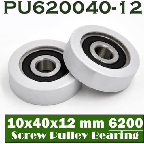PU 6200 Polyurethane Covered Bearing 10*40*12 mm ( 2 Pcs ) Shaft 10mm PU620040-12 Urethane Cover PU6200 Bearings