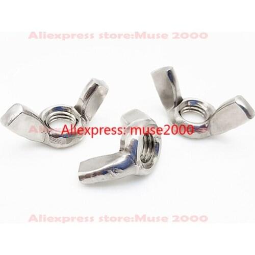 304 stainless steel wing nut M3 M4 M5 M6 M8 M10 M12 handle nut ship rope cord base nut bolt screw nut
