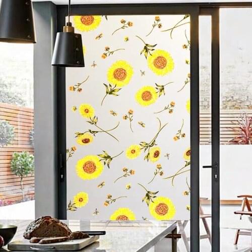 Stained Privacy Window Foil Film Glass Sticker Frosted opaque bathroom Static Glue-free living room Decorative Film Home Decor