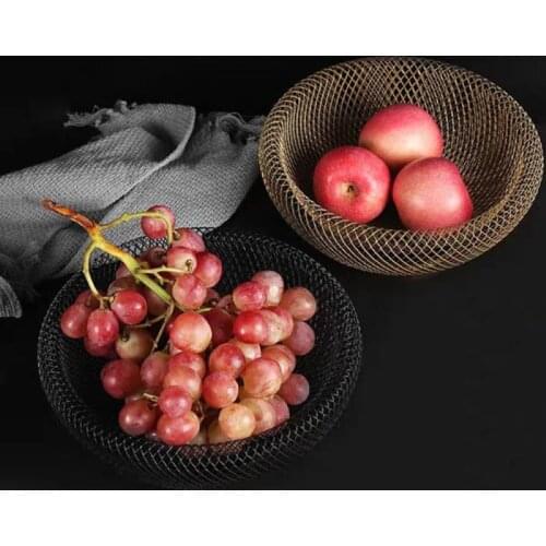 1 Pcs Creative Iron Fruit Basket Living Room Fruit Tray Drain Basket Modern Minimalist Fruit Storage Basket Candy Tray Hot