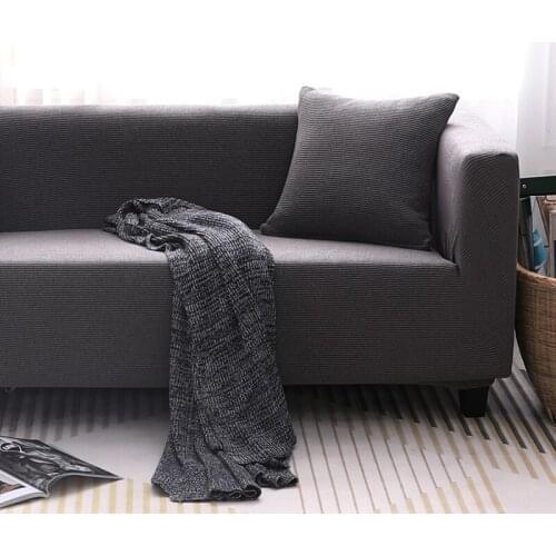 New Stretch Fabrics General Purpose Slipcover Solid Color Sofa Washable Detachable Slipcover Non-slip Sofa Cover 1PCS