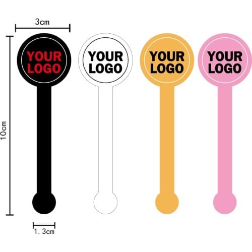 100Pcs Long Style "HAND MADE" Cake Packaging Sealing Label Kraft Sticker Baking DIY Custom Logo Personalized Design Stickers