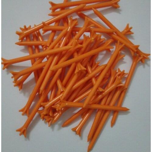100Pcs 83mm Plastic Claw Shape Golf Tees Orange
