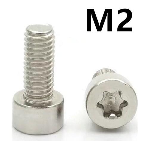 200pcs/lot M2x4/5/6/8/10mm GB2671.1 304 Stainless steel cheese head torx screw