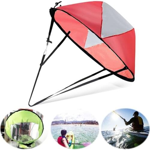 46 inch Folding Kayak Wind Paddle Sailing Popup Paddle Sail with Clear Window for Canoe Inflatable Ship Accessories