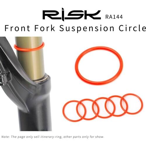 RISK 5pcs Mountain Bike Suspension Front Fork Stroke Ring MTB Bicycle Fork Red Sealed O-ring 32/34/35mm Dustproof Oil-proof