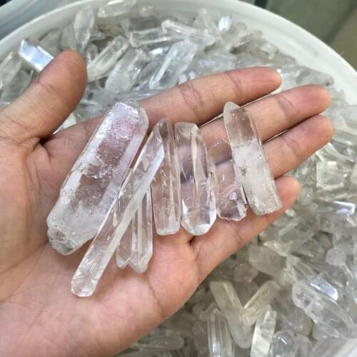 50g Point Healing Wand Treatment Stone Tibet Natural Clear Crystal White Quartz Points Terminated Wand Specimen Crystal Stone