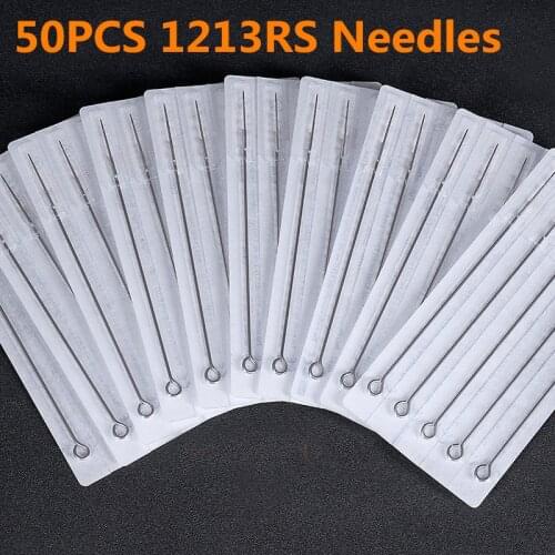50PCS Professional Tattoo Needles 13RS Round Shaders Sterilize Tattoo Needles Medical Stainless Steel Material