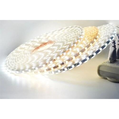 5050SMD 1~15m Led Light Waterproof Patch Anti-electric Flexible Led Strip Decorative Background Wall Led Strip Lights AC 220v