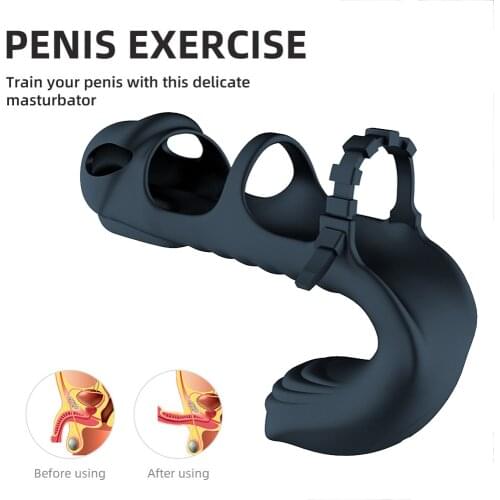 7 Mode Vibrating Penis Massager Ring Dildo Vibrator for Men Clitoral Stimulatior Remote Control Vibrators Sex Toys for Couples