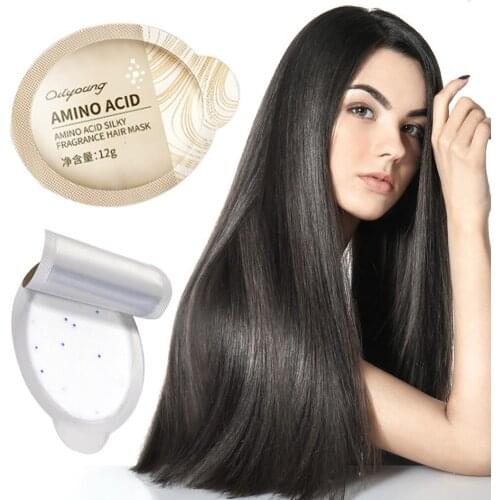 7pcs 12g Salon Keratin Hair Mask Conditioner Damage Repair Fast Dry Moisturizing Essence Oil Korean Hair Supple Hair Care Tool