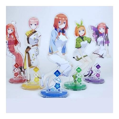 Anime The Quintessential Quintuplets Nakano Nino Ichika Miku Acrylic Stand Figure Model Plate Toy Double Sided Desktop Decor