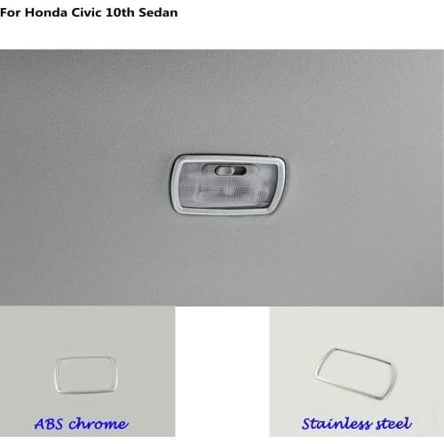 Car stick styling head back rear reading light lamp trim moulding hoods panel 1pcs For Honda Civic 10th Sedan 2016 2017 2018