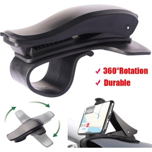 Car Dashboard Mount Phone Holder Stand 360 Degree Rotation Durable Phone Clip Bracket for Iphone Samsung Xiaomi Universal