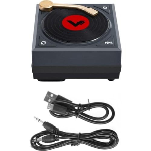 Retro Phonograph Bluetooth Speaker 5W Portable Wireless Loudspeaker Sound Music 3.5mm AUX In For Mobile Phone Tablet PC MP3