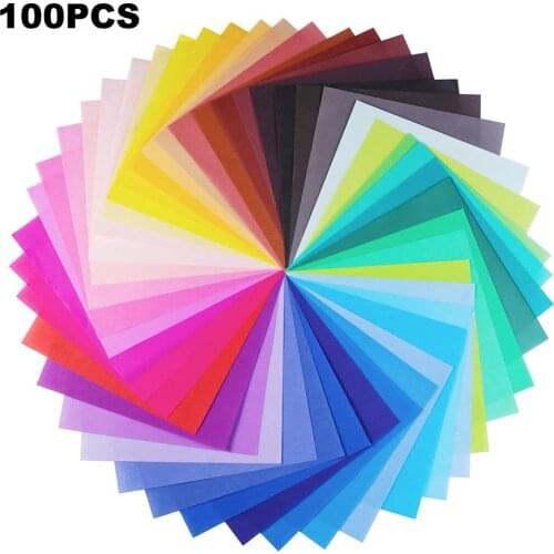 100 Sheets Origami Paper 20x20cm 8 inch Vivid Colours for Arts Crafts Projects Colored Paper for DIY Decoration School Supplies