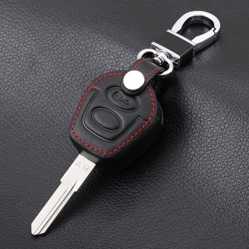 VCiiC Genuine Leather Key Case Cover For Seat Ibiza Leon Toledo Mii Altea Cordoba Arosa Alhambra Exeo FR For VW Sharan 2 Button