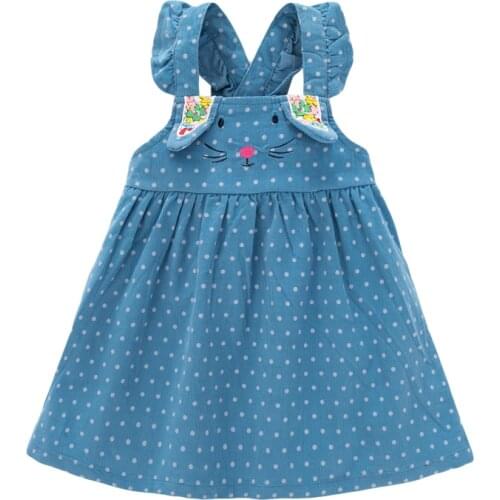 Little maven kids girls fashion brand autumn childrens dress baby girls clothes cat dot toddler girl corduroy sundress S0841