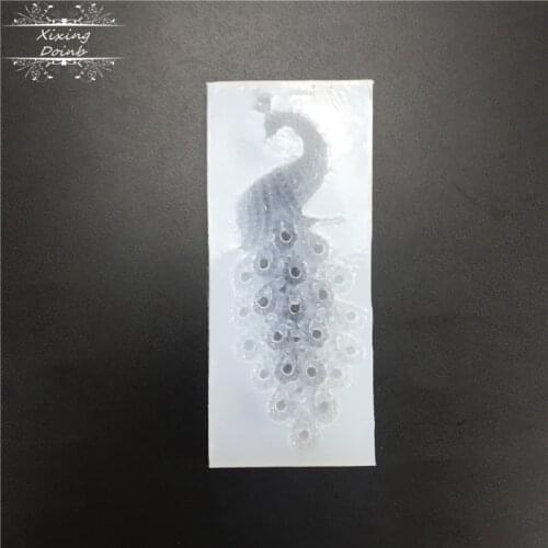DIY peacock shape resin silicone mold clay soft candy cake baking tools cake decoration tools Handmade Jewelry Mold