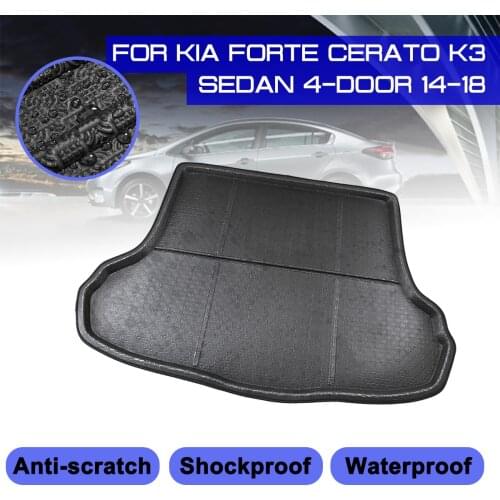 For Kia Forte Cerato K3 Sedan 4-door 2014-2018 Car Rear Trunk Boot Mat Waterproof Floor Mats Carpet Anti Mud Tray Cargo Liner