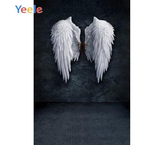 Yeele Old White Wings Dark Color Wall Brick Floor Photography Backgrounds Customized Photographic Backdrops For Photo Studio