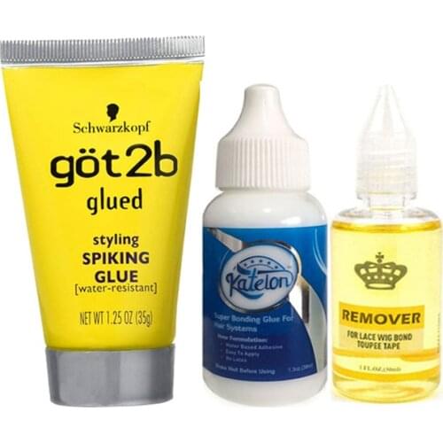 Got2b gel + Waterproof Lace Wig Bonding Glue + Removerl For Toupee Lace wigs Hair Pieces