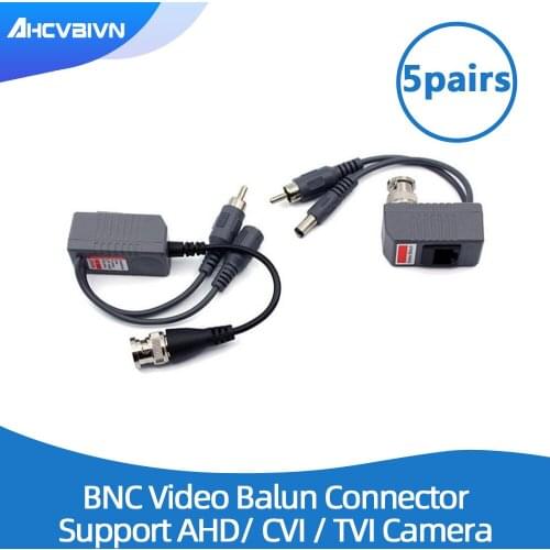 Hot UTP CCTV BNC video Balun power Passive Balun Rj45,POE Power Video Audio 3 in 1 Transceivers CCTV spare parts free shipping