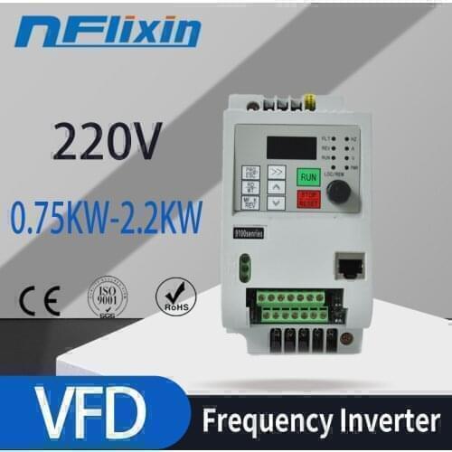 VFD Inverter VFD 1.5KW / 2.2KW frequency inverter 3P 220V Output Frequency Converter VFD Variable Frequency Drive