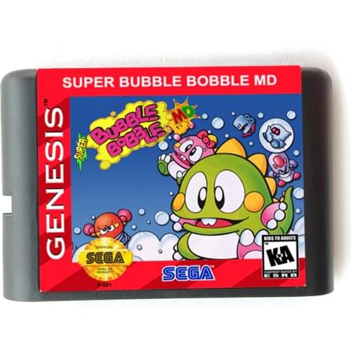 Super Bubble Bobble 16 bit MD Memory Card for Sega Mega Drive 2 for SEGA Genesis Megadrive