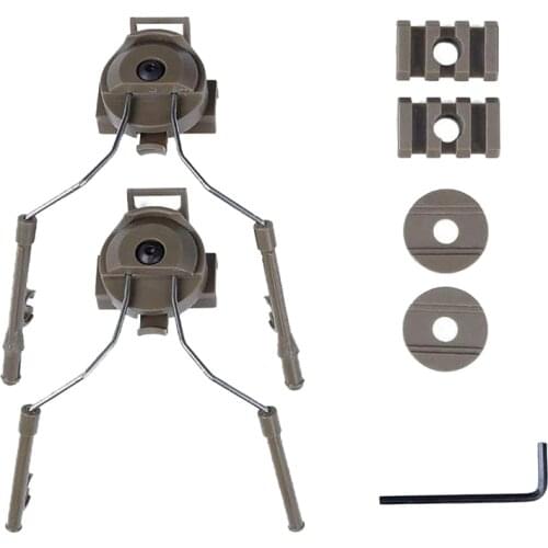 Helmet Rail Suspension Headset Support ARC Headphone Adapter Left and Right Side Attachments