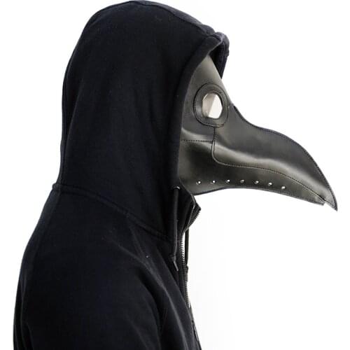Medieval Steampunk Plague Doctor Bird Mask Latex Punk Cosplay Mask Beak Adult Halloween Event Cosplay Props Accessories
