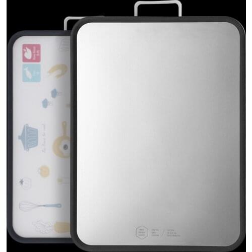 Metal&PP Double Sided Non-slip Cutting Board Kitchen Chopping Board Vegetable Fruits Meat Chopping Block Kitchen Accessories