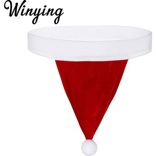 Men Christmas Underwear Red Velvet Penis Pouch Sexy Thongs Male G-String Jockstraps Santa Cosplay Festival Rave Fancy Underpants
