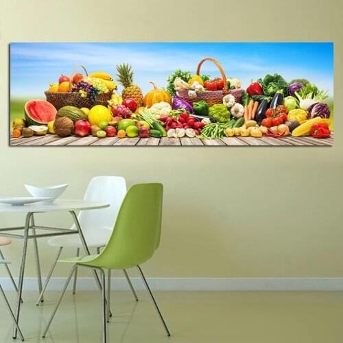 Kitchen Wall Art Vegatables and Fruits Poster Canvas Painting Posters and Prints wall art Pictures for Dining Room Decoration