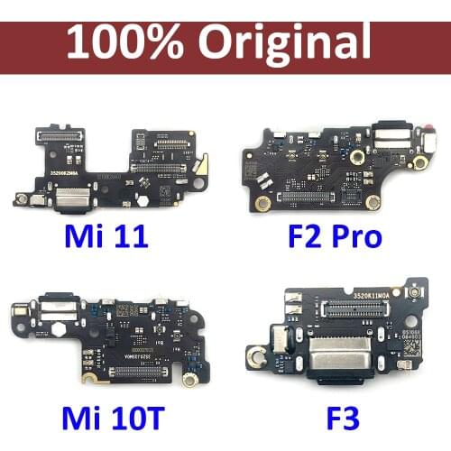 Original USB Port Charger Dock Connector Charging Board Flex Cable Microphone For Xiaomi Mi F2 Pro Poco F3 Mi 11 10T Mi10T Pro