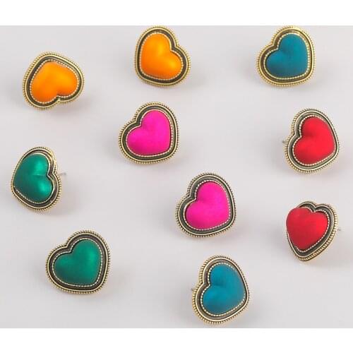 Pauli Manfi 2020 Fashion Simple Metal Resin Heart-shaped Earrings Womens Creative Pop Party Jewelry Accessories