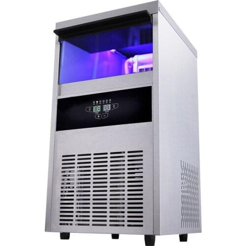 Commercial Electric Ice Maker Square Block Ice Cube Making Machine Cold Water Dispenser For Coffee House Milk Tea Bar