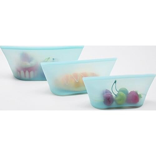 Food Storage Bag Silicone Fresh Bowl Reusable for Food Meat Fresh-keeping Seal Bags Freezer Food Kitchen Organizer Bag 1Pcs