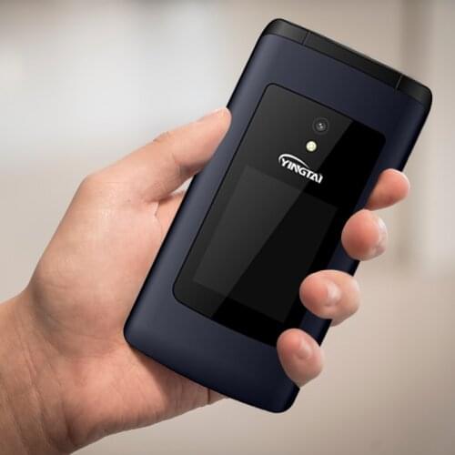 YINGTAI T30 Senior Flip Phone GSM Big Push-Button Old Man Dual Screen Flip Mobile Phone Dual Sim FM elderly Clamshell Cellphone
