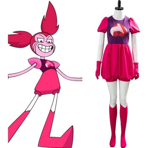 Steven Universe: The Movie Spinel Gem Cosplay Costume Female Girls Red Dress Suit Halloween Carnival Costumes Custom