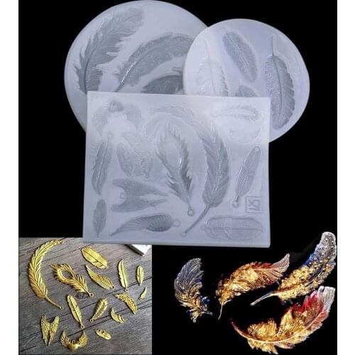 1piece Transparent Feather Silicone Mould DIY Epoxy Mold Resin Decorative Jewelry Making Use For DIYBrooch Bookmark Mold