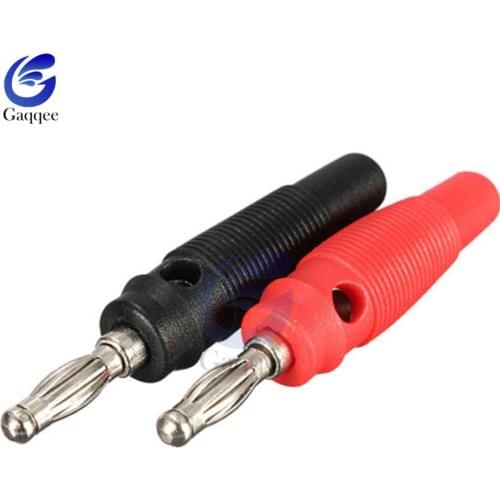 10pcs 5pairs 4mm Plugs pure copper Gold Plated Musical Speaker Cable Wire Pin Banana Plug Connector connectors