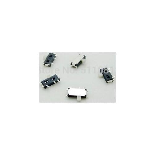100PCS On/Off 2 Position 1P2T SPDT Horizontal Miniature SMT SMD Slide Switch