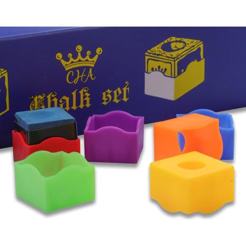 36 Pcs Plastic Billiard Chalk Holders Colorful Billiard Accessories 6 Colors Pool Cue Chalk Holder Protective Cover Chalk Box
