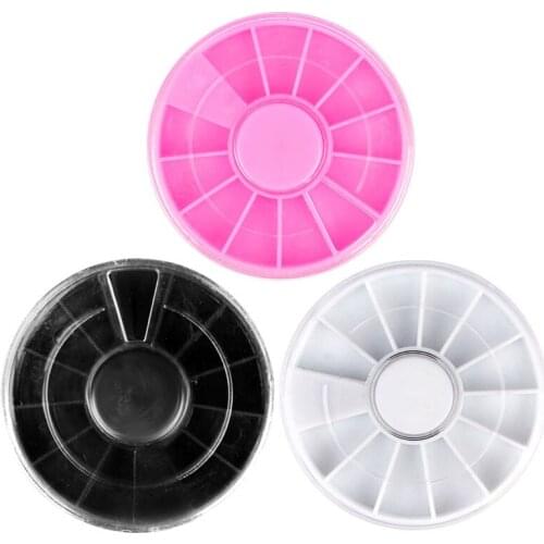 4Pcs/Set 6cm Nail Art Rhinestone Beads Slice Rivet Empty Storage Container Case Box Wheel Nail Decoration Accessories Holder